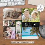 Moderne 8-FotoCollage Personalisiert kundenspezifi Mousepad<br><div class="desc">Erstellen Sie Ihr eigenes personalisiertes, benutzerdefiniertes Foto-Mauspad mit dieser leicht hochzuladenden Collage-Vorlage für Fotos, die 8 Bilder in verschiedenen Formen und Größen enthält, sowohl horizontal als auch vertikal, um eine Vielzahl von Foto-Themen und Ihren Titel oder Namen in Ihrer Auswahl von Text-Schriftart-Stilen und allen Farben (in Weiß auf Schwarz) zu...</div>