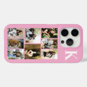 Moderne 8 Haustier Foto Rosa Case-Mate iPhone Hülle (Rückseite (Horizontal))