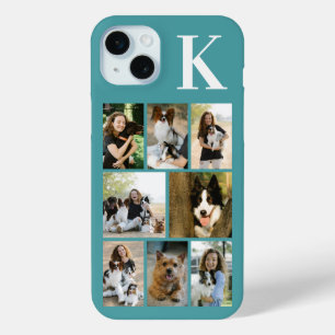 Moderne 8 Haustier-Foto Türkis Case-Mate iPhone Hülle