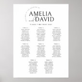 Moderne 8 Tische Begrüßungskarte Poster (Vorne)