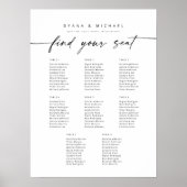 Moderne 8 Tische für Sitzplätze Poster (Vorne)