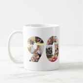 Moderne 90. Nummer Foto Collage Custom Gruß Kaffeetasse (Links)