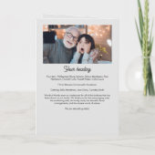 Moderne 9-Foto-Beerdigung/Feier des Lebens Programm (Rückseite)