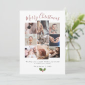 Moderne 9-Foto-Collage Frohe Weihnachten (Stehend Vorderseite)