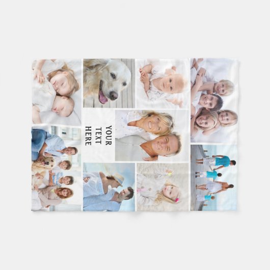 Moderne 9 Fotomaterial Personalisierte Farbe Fleecedecke (Vorderseite (Horizontal))