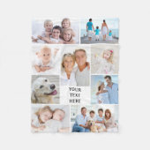 Moderne 9 Fotomaterial Personalisierte Farbe Fleecedecke (Vorderseite)
