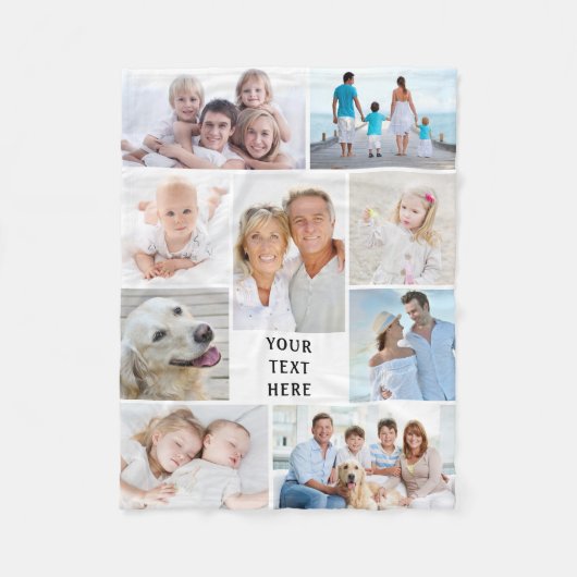 Moderne 9 Fotomaterial Personalisierte Farbe Fleecedecke (Vorderseite)