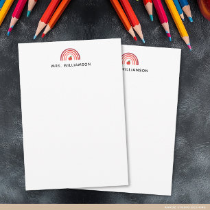 Moderne A Notiz von Lehrer Name Notiz Mitteilungskarte