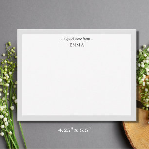 Moderne "A Quick Note From" Note Card Mitteilungskarte