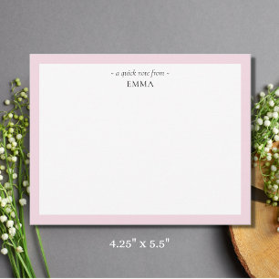 Moderne "A Quick Note From" Note Card Mitteilungskarte