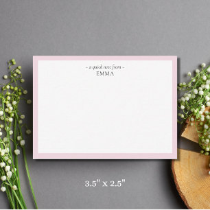 Moderne "A Quick Note From" Note Card Mitteilungskarte