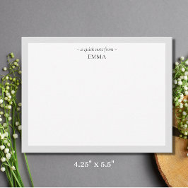 Moderne "A Quick Note From" Note Card Mitteilungskarte