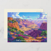 Moderne Abbildung des Grand Canyon Nationalparks Postkarte (Vorne/Hinten)