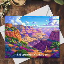 Moderne Abbildung des Grand Canyon Nationalparks Postkarte