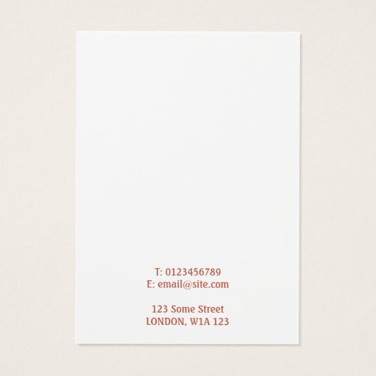 Moderne Abbildung Ohrring-Display-Karte (Rückseite)