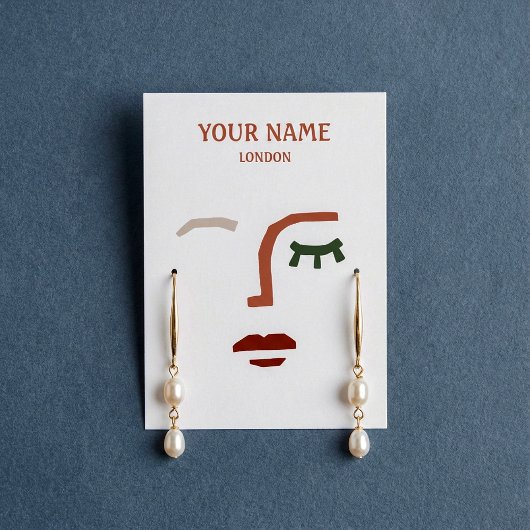 Moderne Abbildung Ohrring-Display-Karte