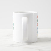 Moderne ABC Alphabet Personalisierte Klassenbriefe Jumbo-Tasse (Rückseite)