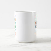 Moderne ABC Alphabet Personalisierte Klassenbriefe Kaffeetasse (Mittel)