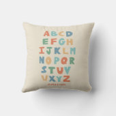 Moderne ABC Alphabet Personalisierte niedliche Kin Kissen (Rückseite)