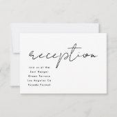 Moderne Abendessen mit Probe Hochzeitsempfang Einladung (Vorderseite)