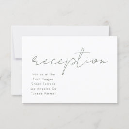 Moderne Abendessen mit Probe Hochzeitsempfang Einladung