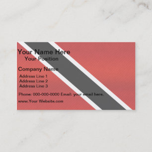 Moderne abgestreifte Flagge von Trinidad Visitenkarte