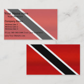 Moderne abgestreifte Flagge von Trinidad Visitenkarte (Vorne/Hinten)