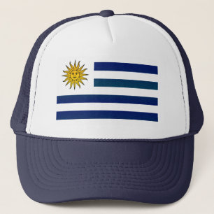 Moderne abgestreifte uruguayische Flagge Truckerkappe