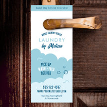 Moderne Abholwäscherei-Service Blau & Weiß
