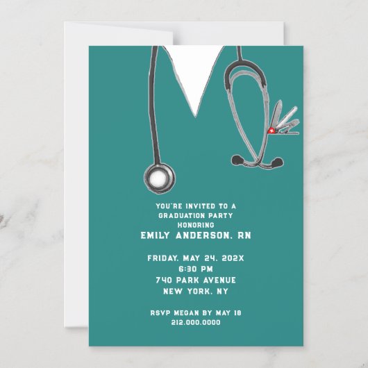 Moderne Abiturfeier Magneteinladung (Vorderseite)