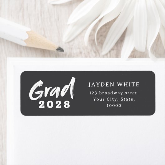 Moderne Abschluss-Adresse für das Script-Foto (Insitu)