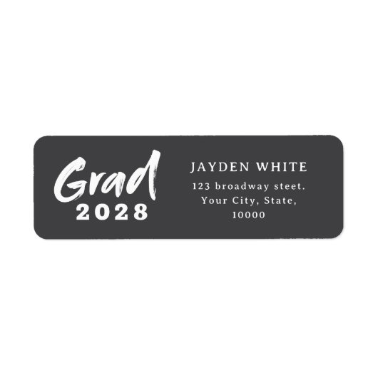 Moderne Abschluss-Adresse für das Script-Foto (Vorne)