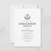 Moderne Abschluss-Ankündigung Dankeskarte (Rückseite)