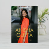 Moderne Abschluss-Ankündigung des Wissenschaftlers Folieneinladung (Stehend vorne)