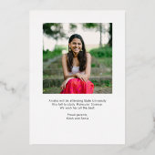 Moderne Abschluss-Ankündigung des Wissenschaftlers Folieneinladung (Rückseite)