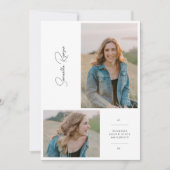 Moderne Abschluss-Ankündigung & Einladung (Vorderseite)