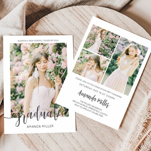 Moderne Abschluss Ankündigung Einladung