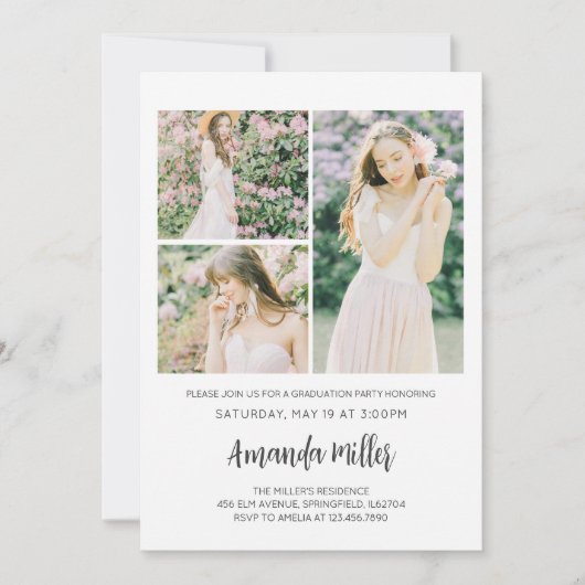 Moderne Abschluss Ankündigung Einladung (Vorderseite)