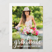 Moderne Abschluss-Ankündigung Foto-Karte Ankündigung (Vorne/Hinten)