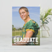 Moderne Abschluss-Ankündigung Fotokarte Ankündigung (Stehend Vorderseite)