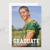 Moderne Abschluss-Ankündigung Fotokarte Ankündigung (Vorne/Hinten)