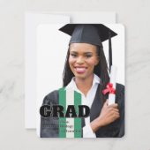 Moderne Abschluss-Ankündigung Fotovorlage Feiertagskarte (Vorderseite)