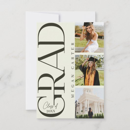 Moderne Abschluss-Announcement-Karte der Klasse 20 (Vorderseite)