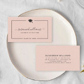 Moderne Abschluss--Chic-Script-Rose Visitenkarte
