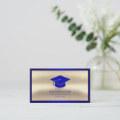Moderne Abschluss Class Blue Gold Visitenkarte (Stehend Vorderseite)