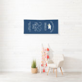 Moderne Abschluss CLASS OF 2021 Typografie Blue Banner (Insitu)