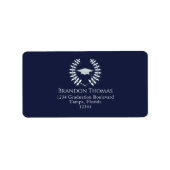 Moderne Abschluss Classic Mortarboard Navy Blue Adressaufkleber (Vorne)