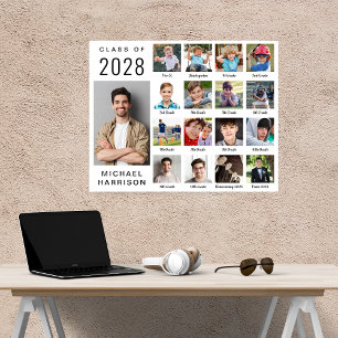 Moderne Abschluss Collage mit 17 Fotos Poster