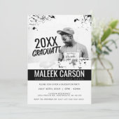 Moderne Abschluss-Einladung | Bold Grad Invite Einladung (Stehend Vorderseite)