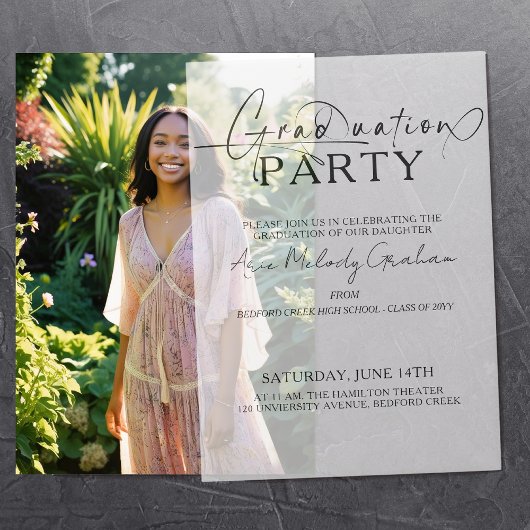 Moderne Abschluss-Einladung Pergament Einladungen